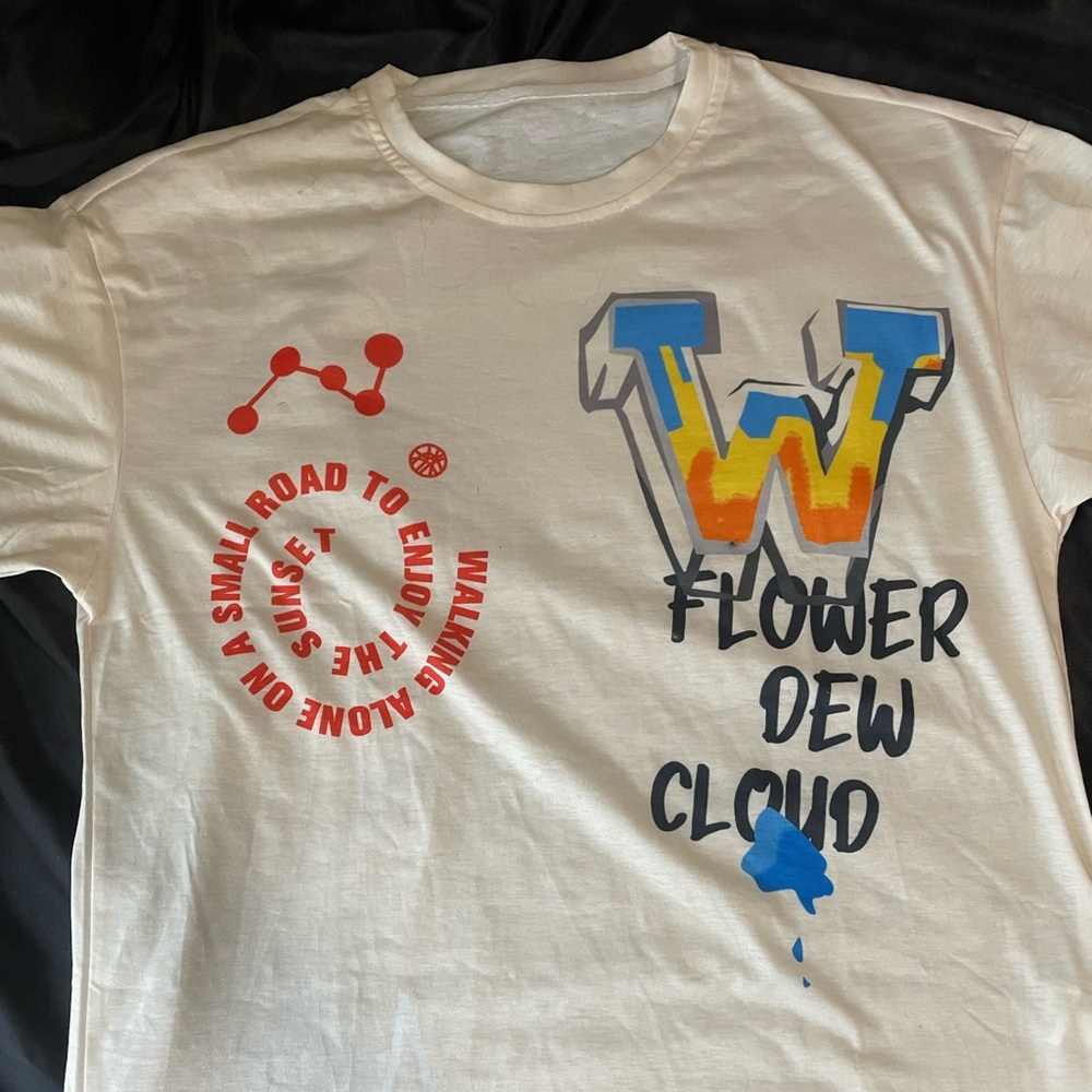 Multi color graphic tee